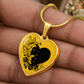 Love Heart & Butterflies - To My Love - Graphic Heart Necklace