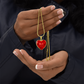 Love Heart & Roses - To My Love - Graphic Heart Necklace