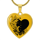 Love Heart & Butterflies - To My Love - Graphic Heart Necklace