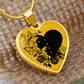 Love Heart & Butterflies - To My Love - Graphic Heart Necklace