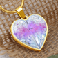 Galaxy & Diamond Inspired - To My Love -  Graphic Heart Necklace