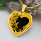 Love Heart & Butterflies - To My Love - Graphic Heart Necklace