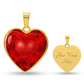 Love Heart & Roses - To My Love - Graphic Heart Necklace