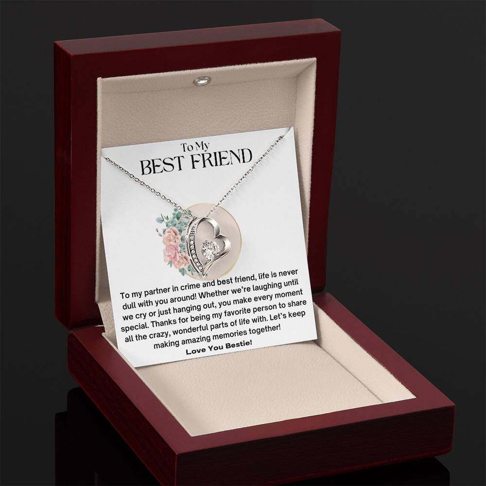 To My Best Friend - Partner In Crime - Forever Love Necklace