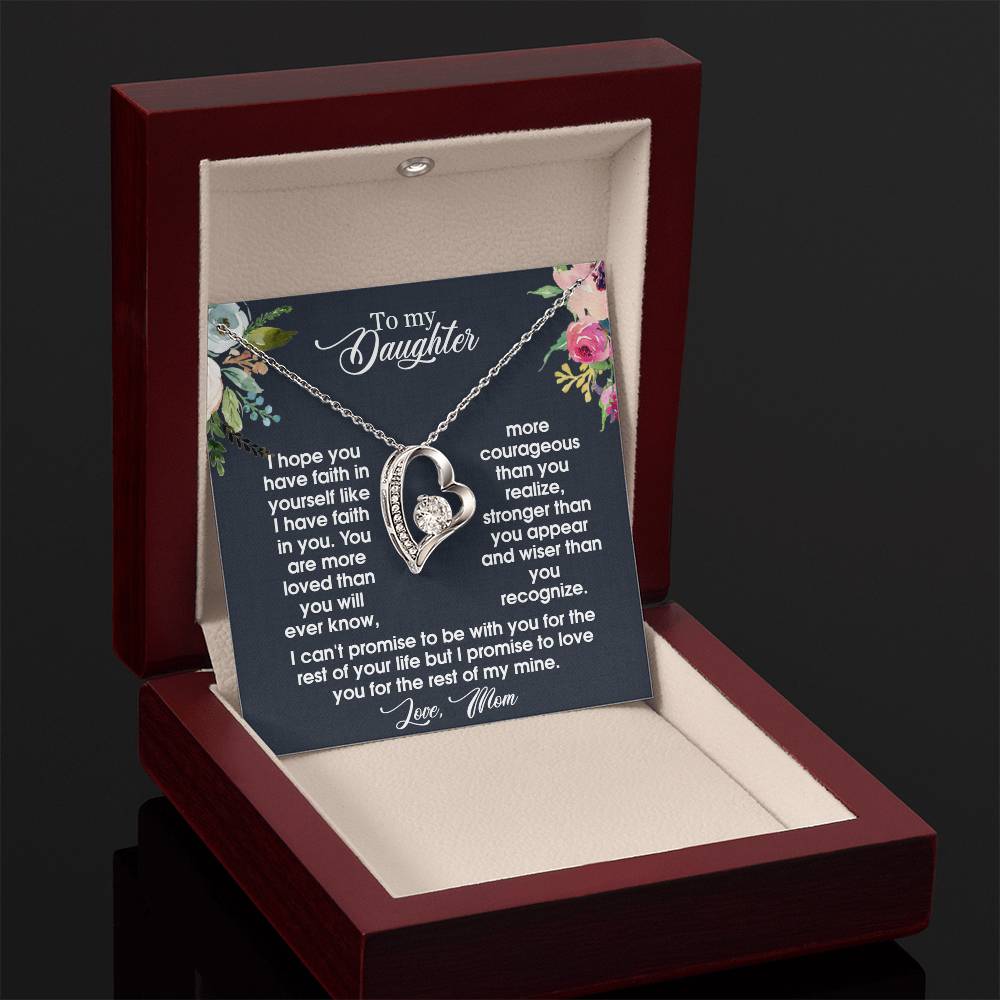 To My Daughter -  Forever Love Necklace: Illuminate Your Affection