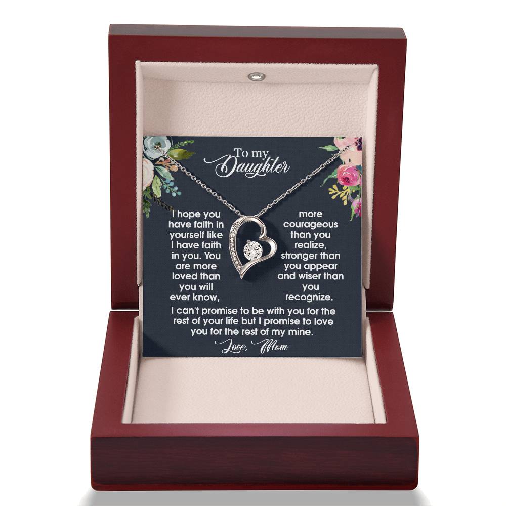 To My Daughter -  Forever Love Necklace: Illuminate Your Affection