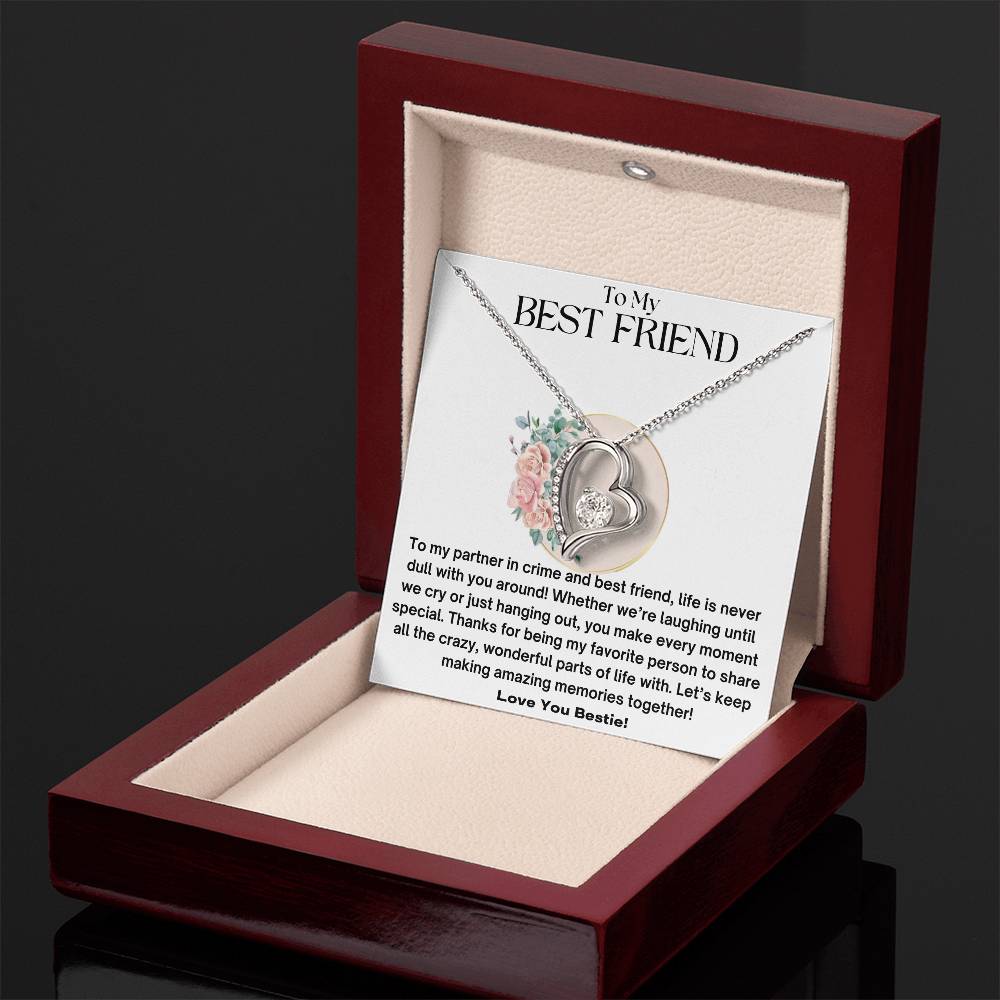 To My Best Friend - Partner In Crime - Forever Love Necklace