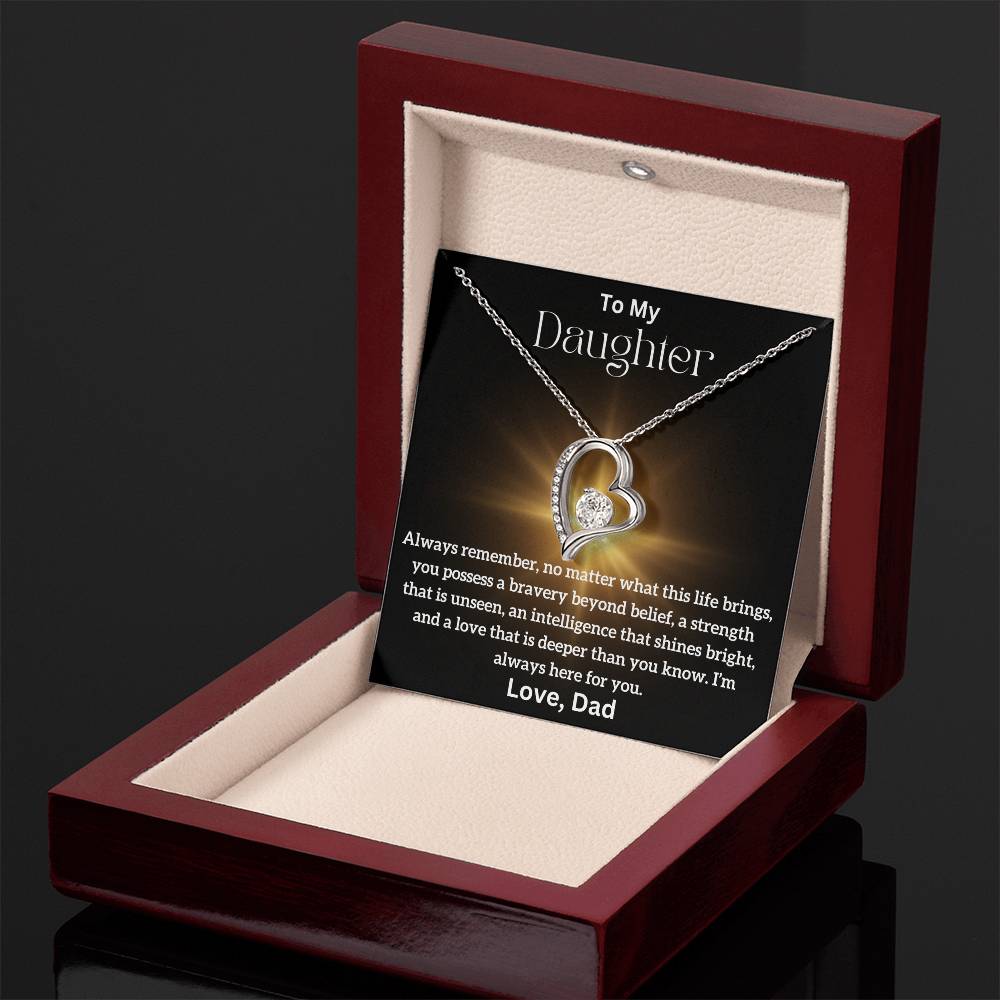 To My Daughter - Beyond Belief -  Forever Love Necklace