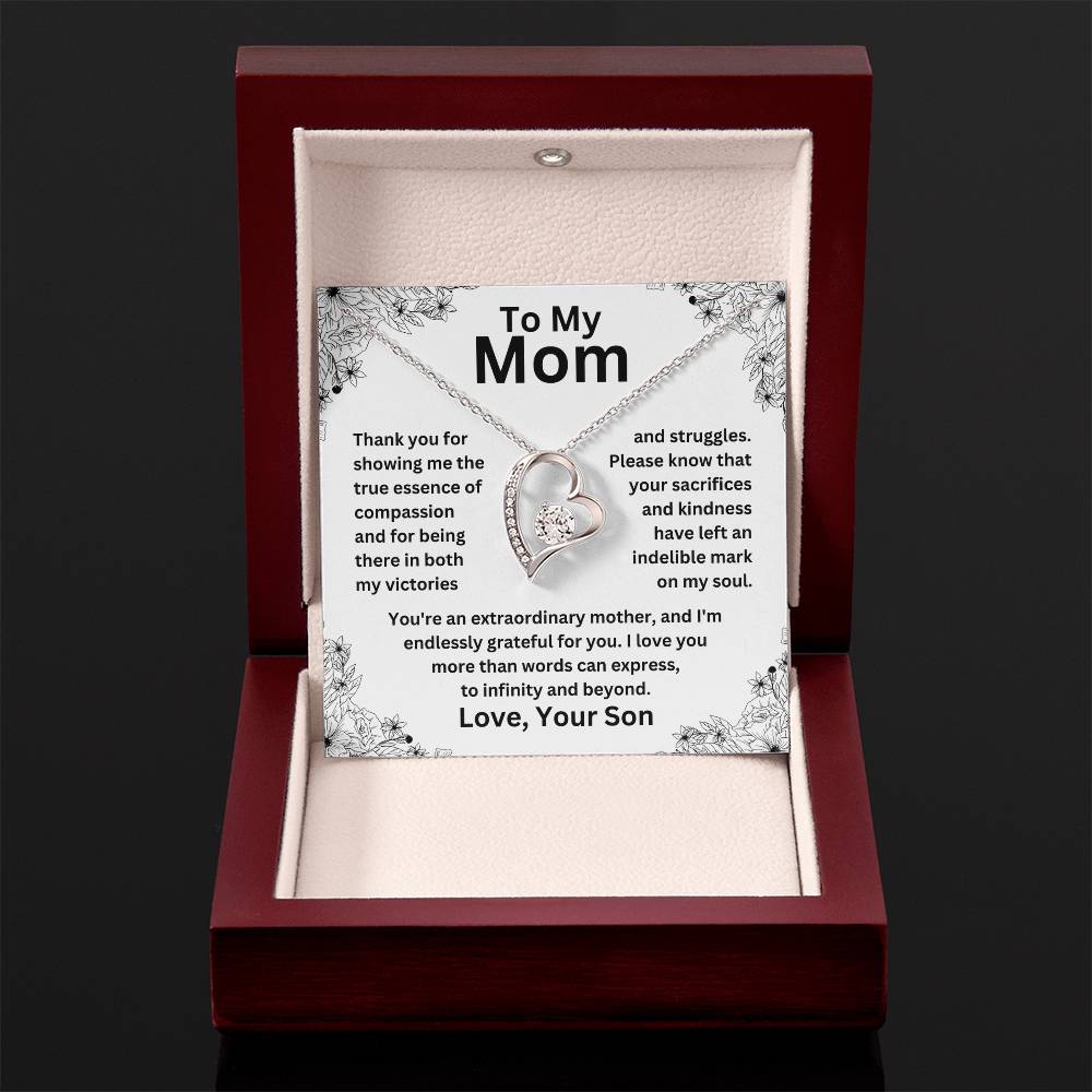 To My Mom - Extraordinary Mother - Forever Love Necklace