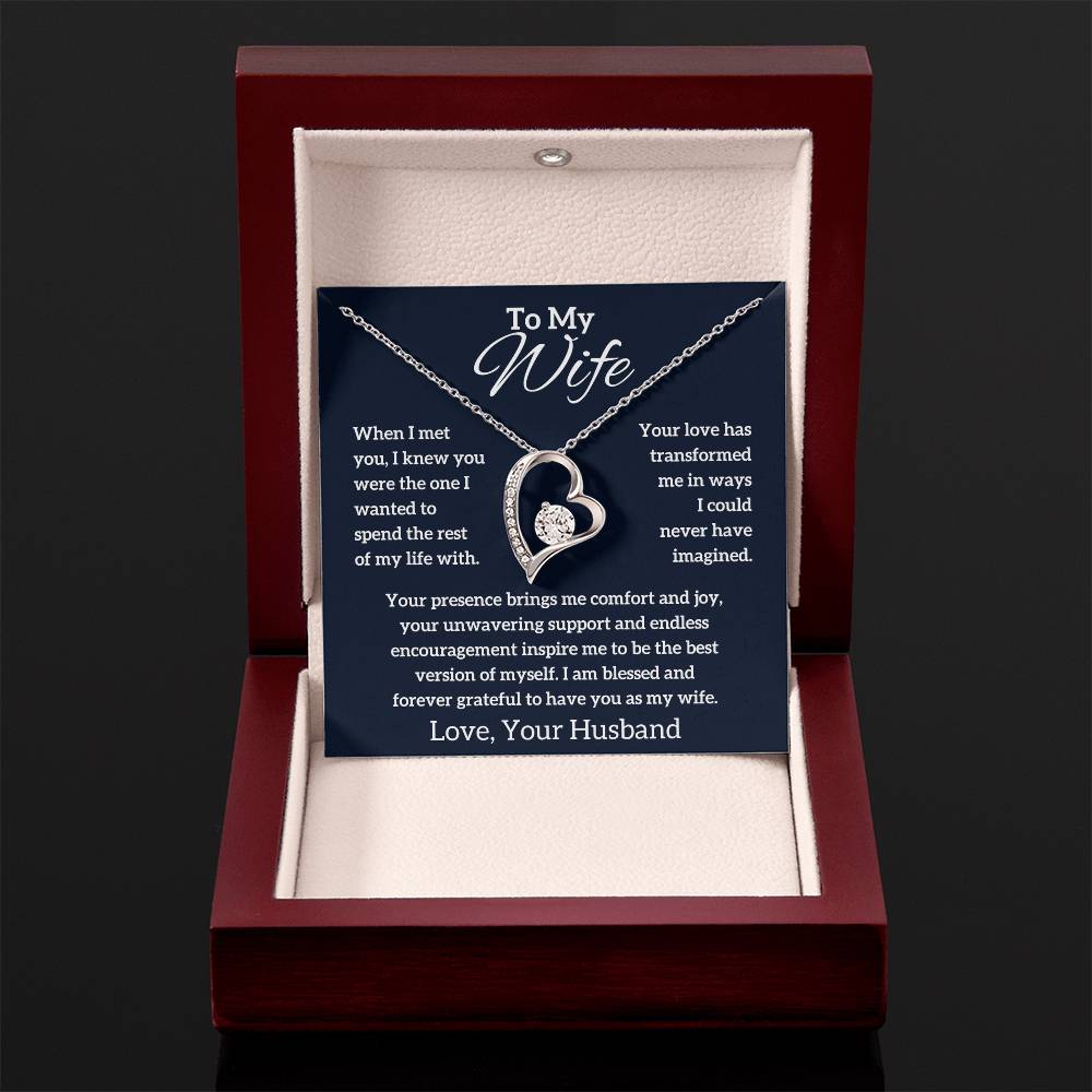 To My Wife - Comfort and Joy - Forever Love Necklace