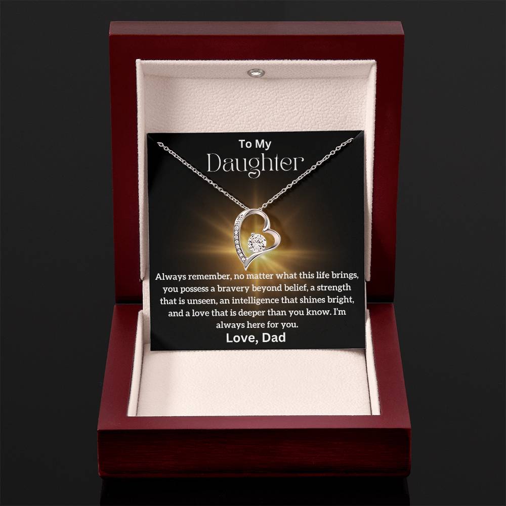 To My Daughter - Beyond Belief -  Forever Love Necklace