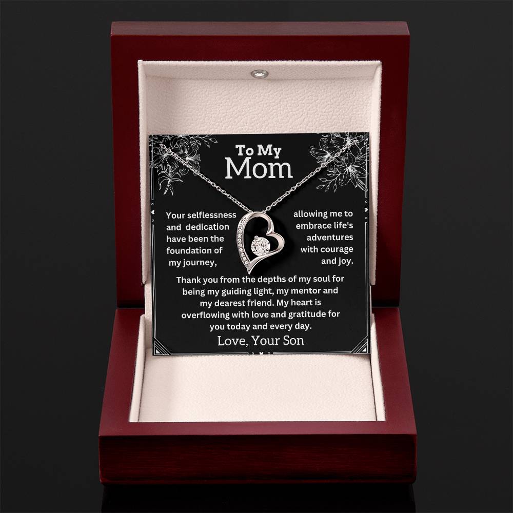 To My Mom -  Guiding Light - Forever Love Necklace