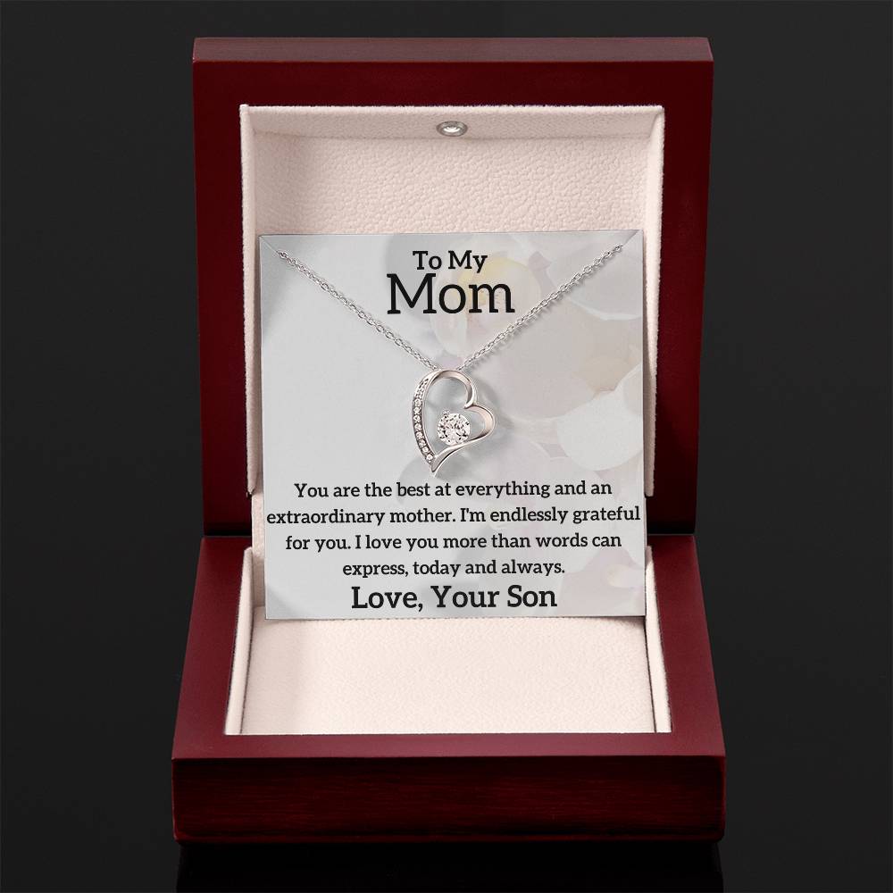 To My Mom - The Best - Forever Love Necklace