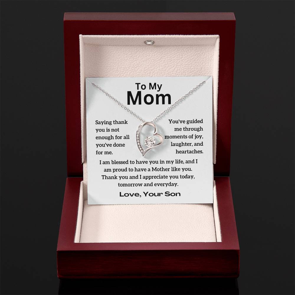 To My Mom - Appreciate - Forever Love Necklace