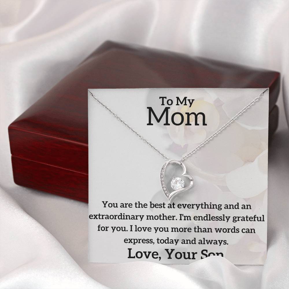 To My Mom - The Best - Forever Love Necklace