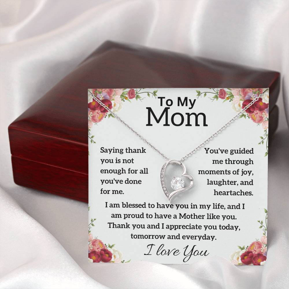 To My Mom - I love You - Forever Love Necklace