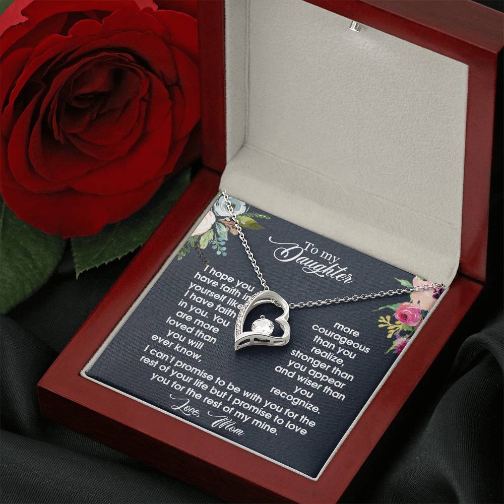 To My Daughter -  Forever Love Necklace: Illuminate Your Affection