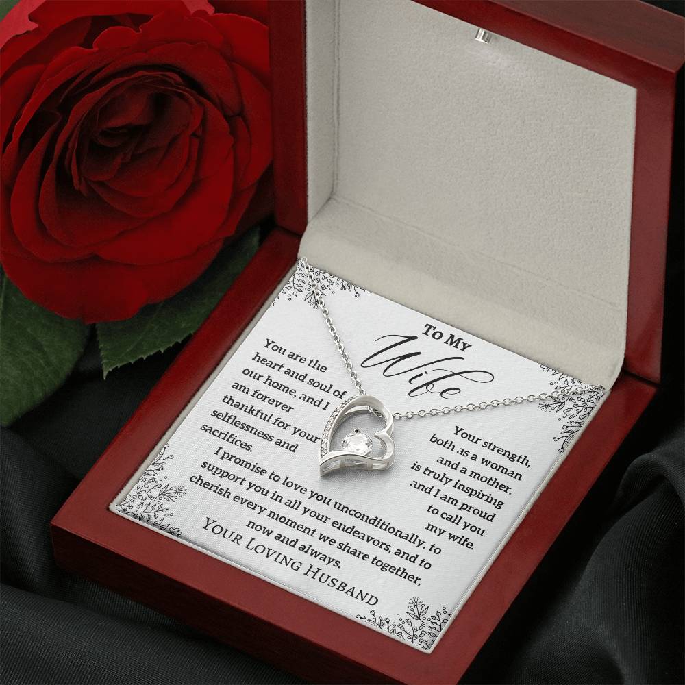 To My Wife - Heart And Soul - Forever Love Necklace