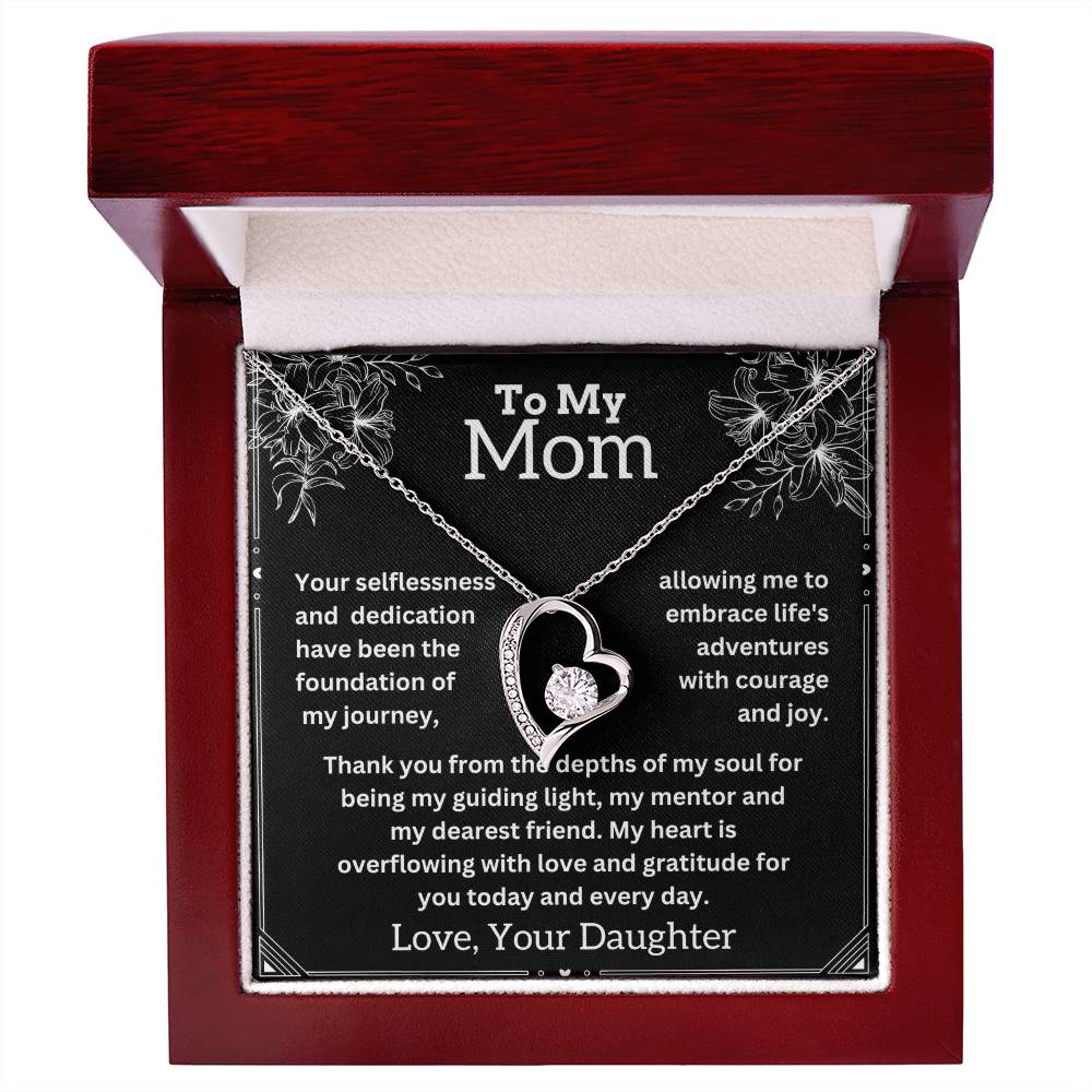 To My Mom - Guiding Light - Forever Love Necklace