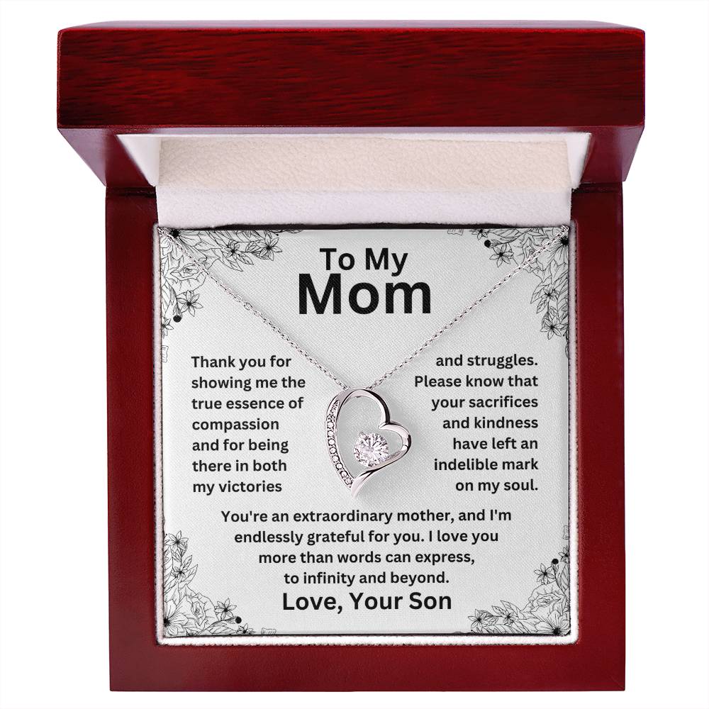 To My Mom - Extraordinary Mother - Forever Love Necklace