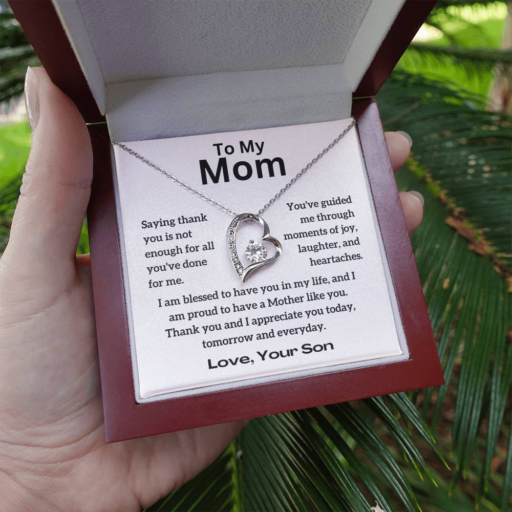 To My Mom - Appreciate - Forever Love Necklace