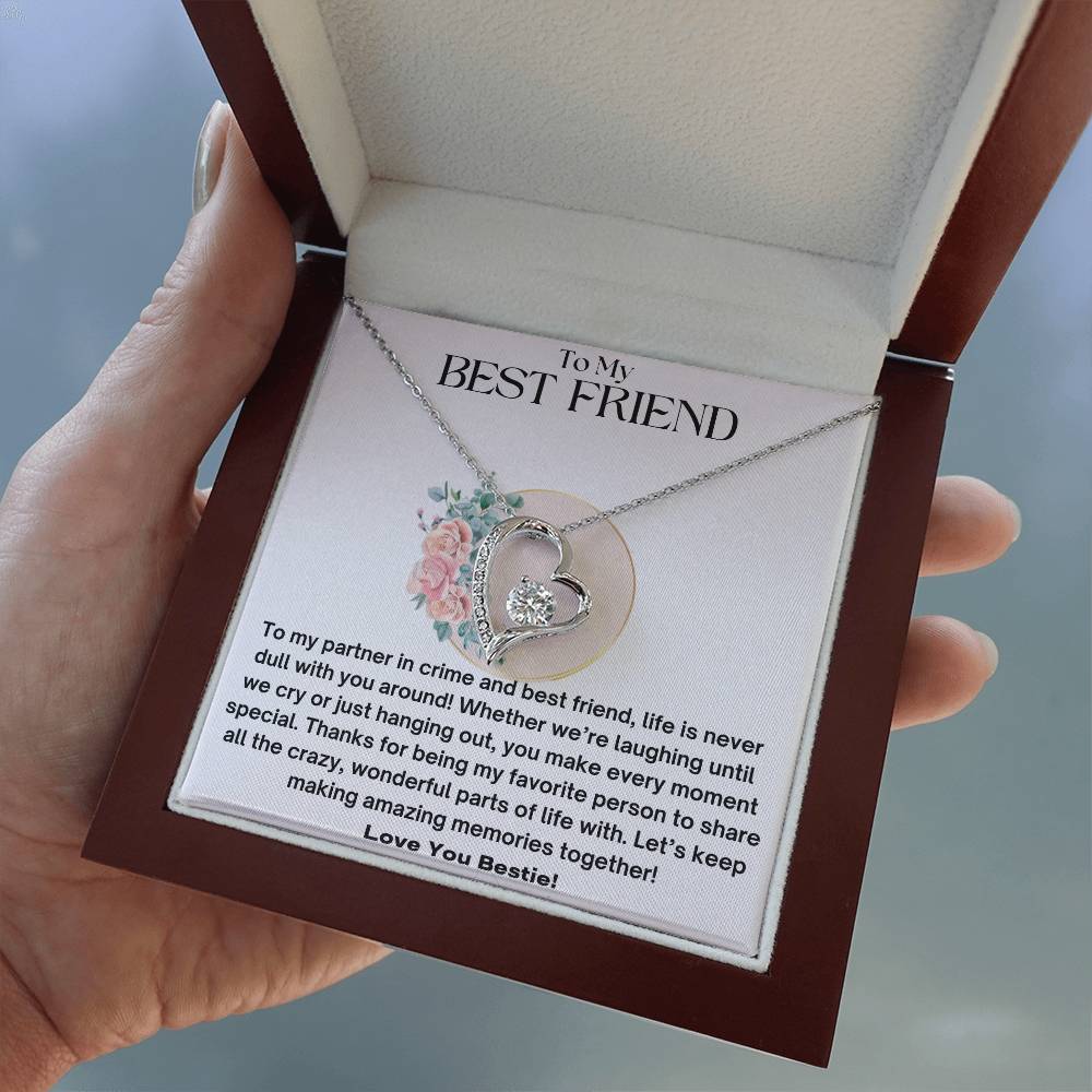 To My Best Friend - Partner In Crime - Forever Love Necklace