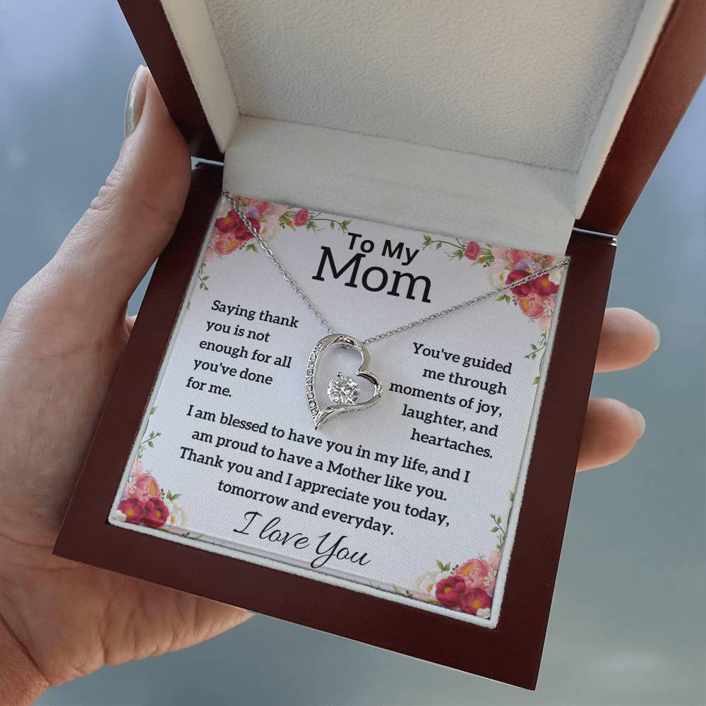 To My Mom - I love You - Forever Love Necklace