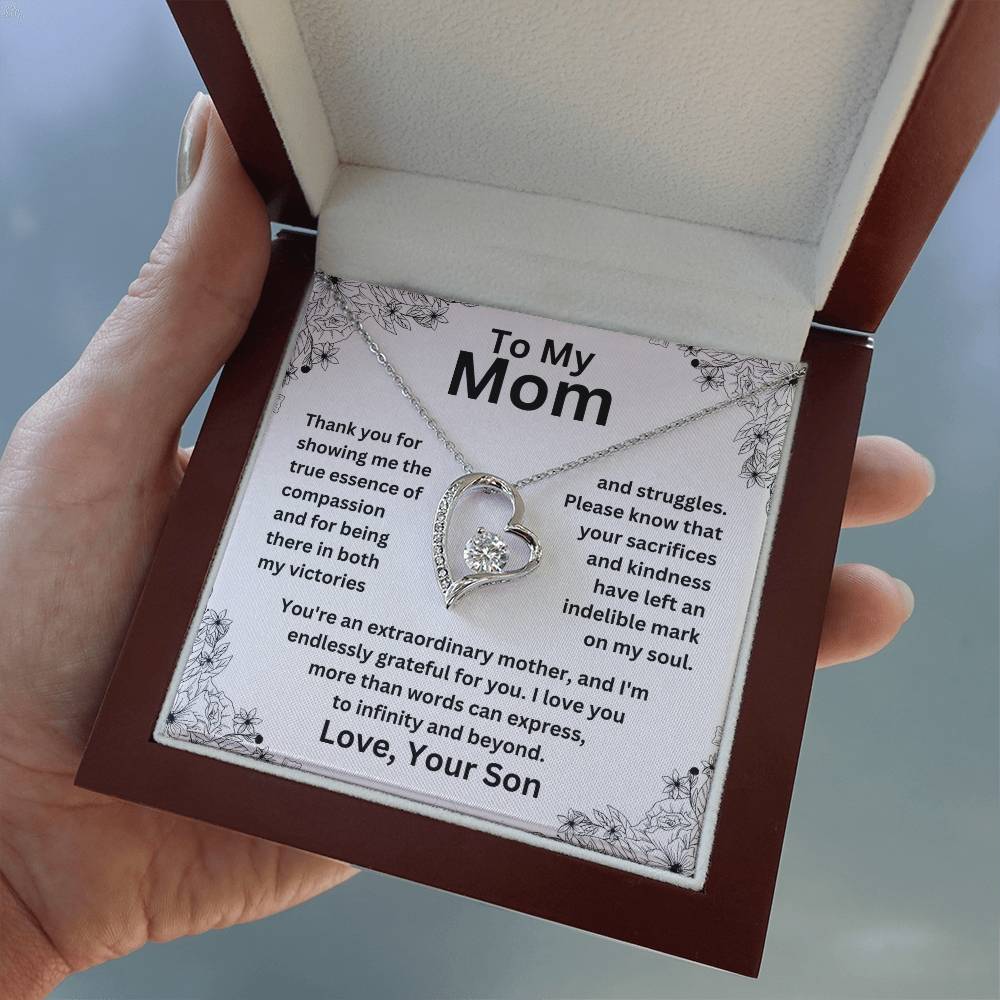 To My Mom - Extraordinary Mother - Forever Love Necklace