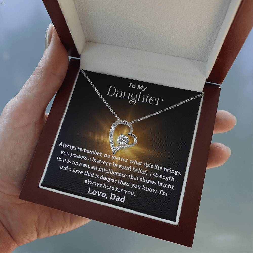 To My Daughter - Beyond Belief -  Forever Love Necklace