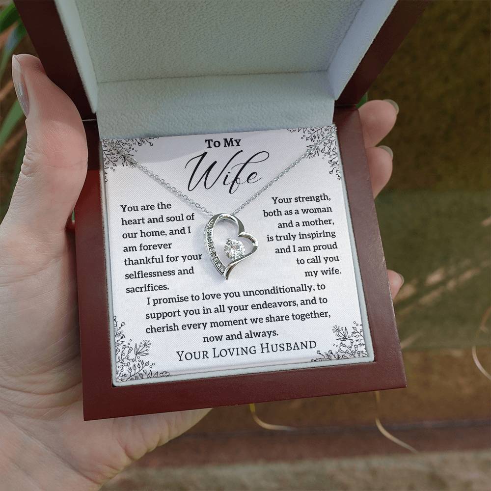 To My Wife - Heart And Soul - Forever Love Necklace