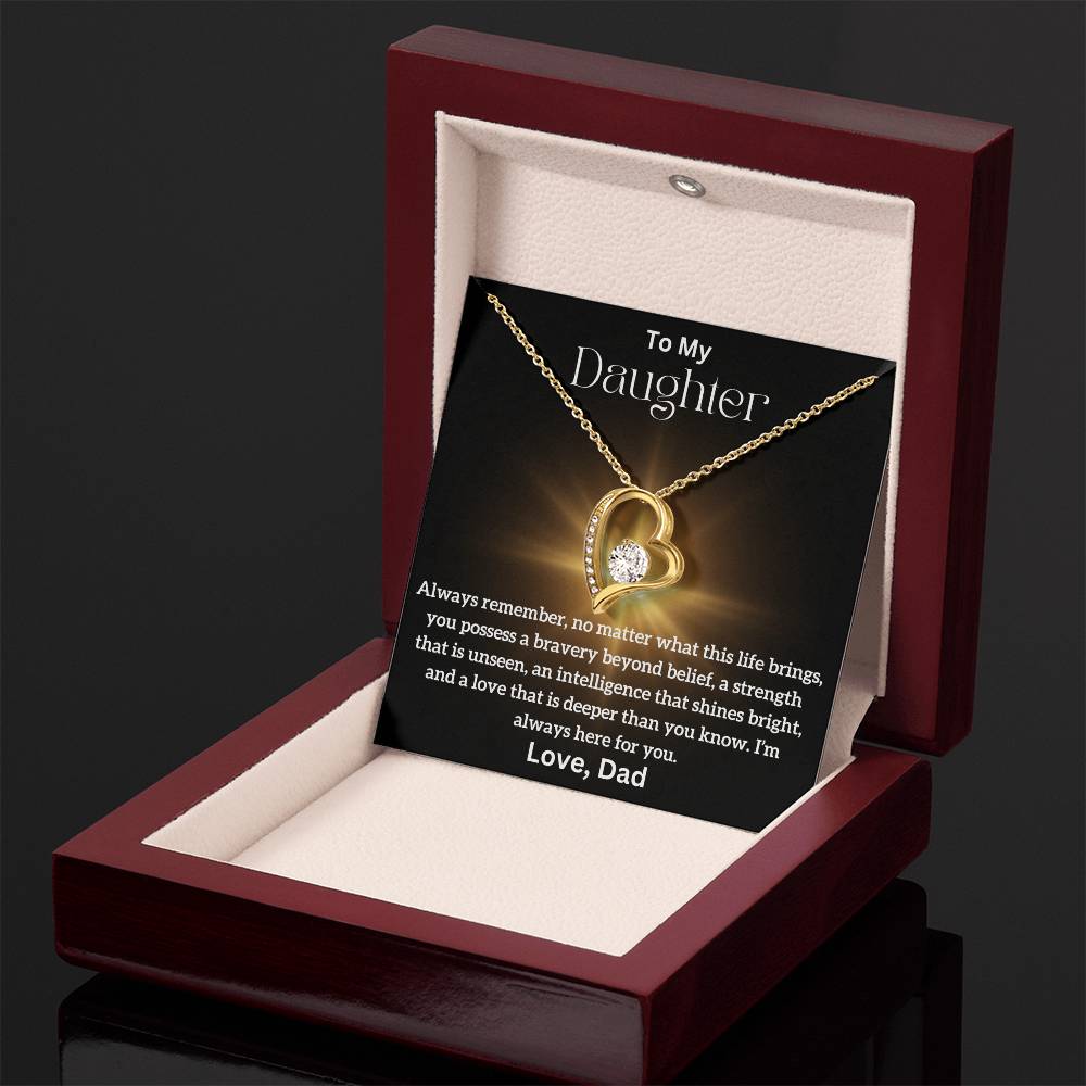 To My Daughter - Beyond Belief -  Forever Love Necklace