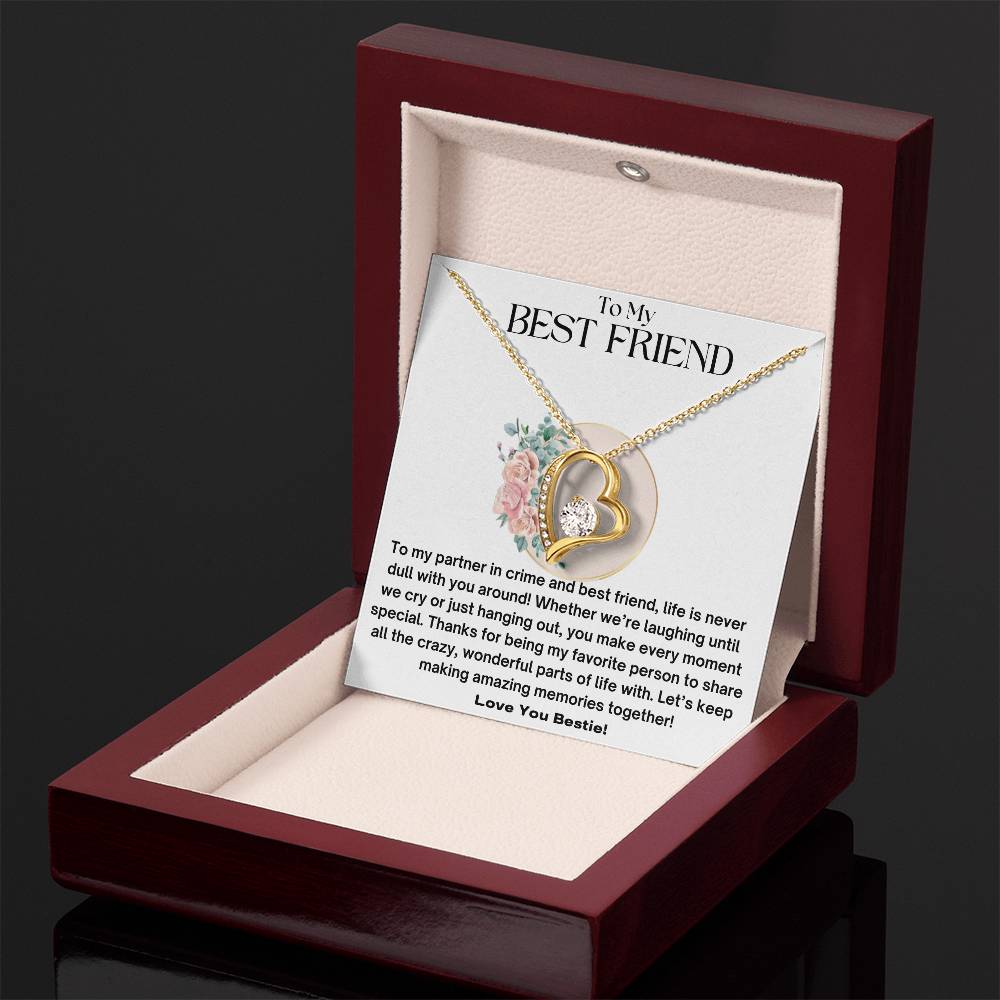 To My Best Friend - Partner In Crime - Forever Love Necklace