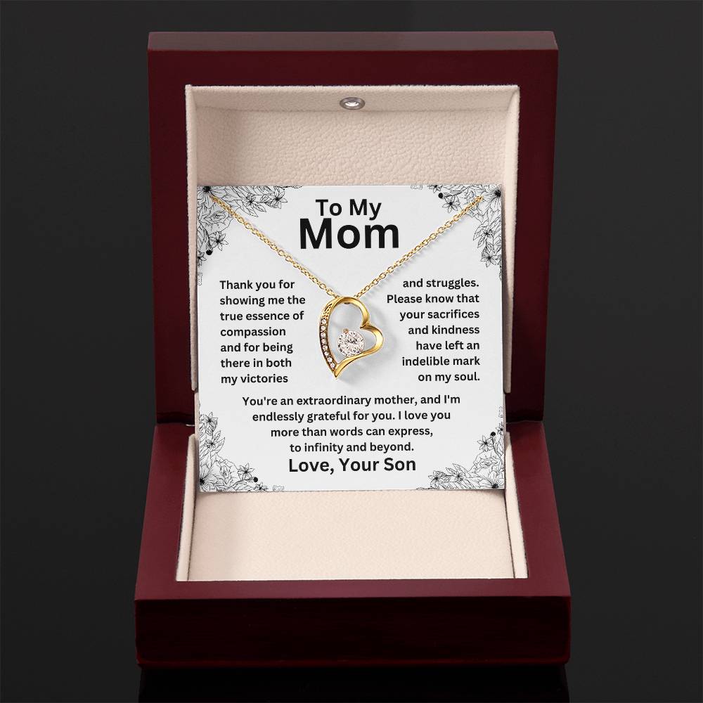 To My Mom - Extraordinary Mother - Forever Love Necklace