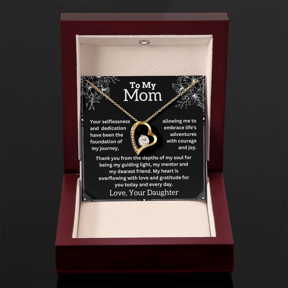 To My Mom - Guiding Light - Forever Love Necklace