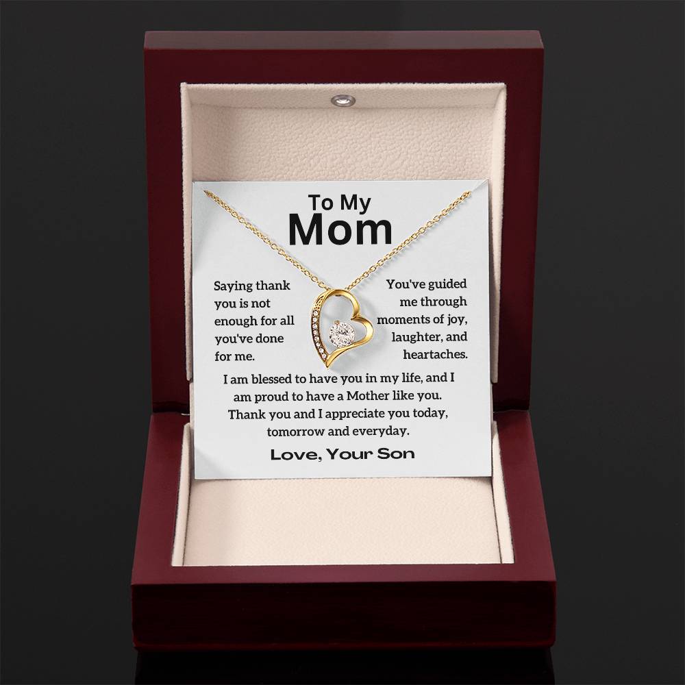 To My Mom - Appreciate - Forever Love Necklace