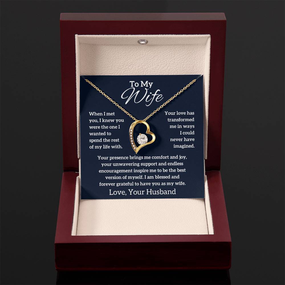 To My Wife - Comfort and Joy - Forever Love Necklace