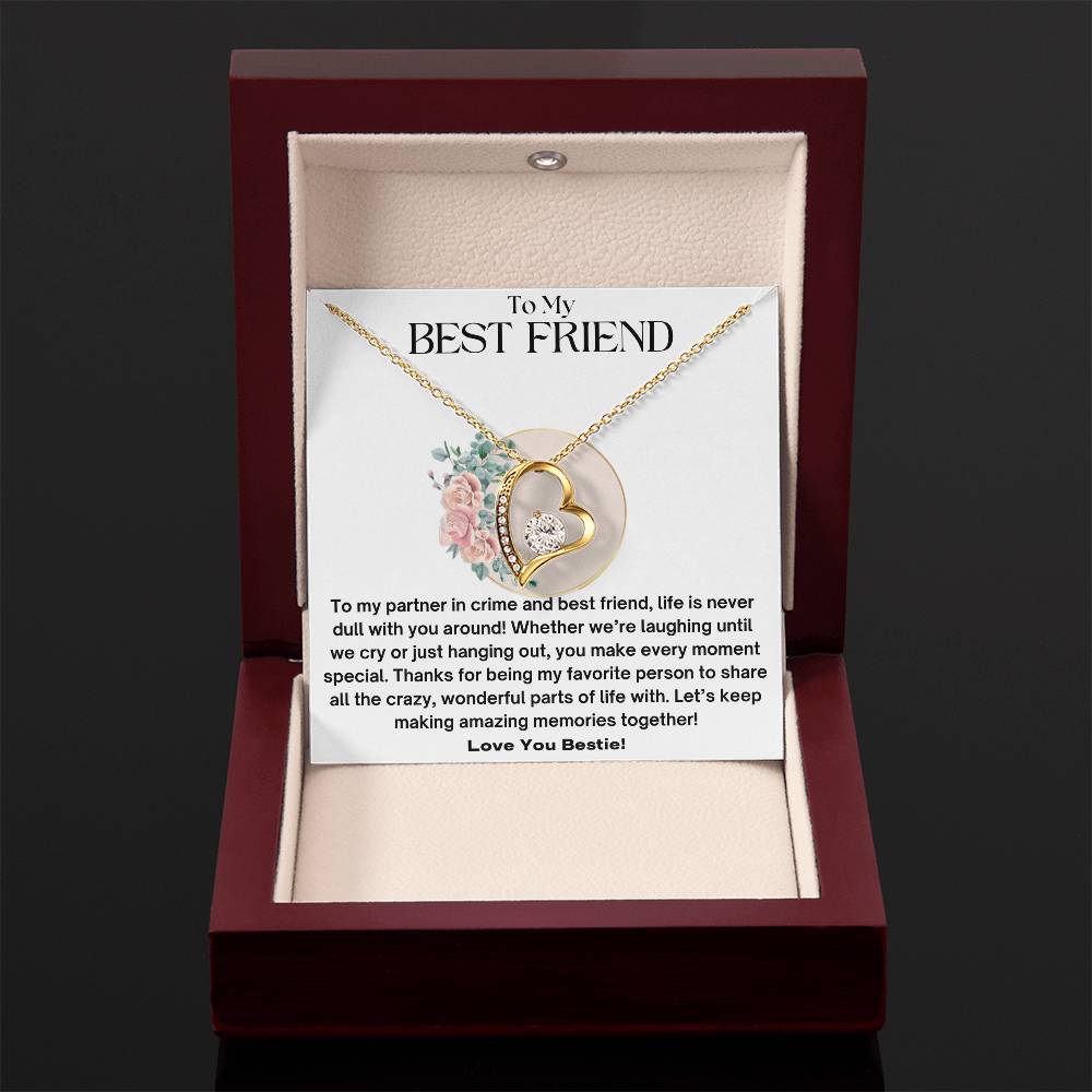 To My Best Friend - Partner In Crime - Forever Love Necklace