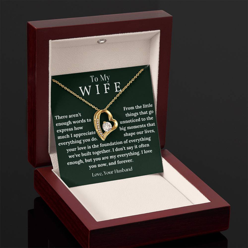 To My Wife - My Everything - Forever Love Necklace