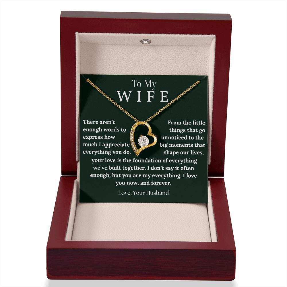 To My Wife - My Everything - Forever Love Necklace