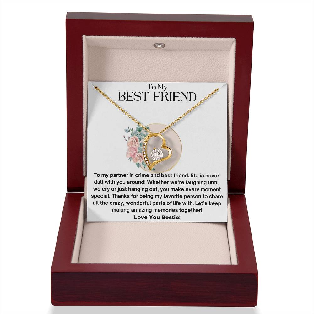 To My Best Friend - Partner In Crime - Forever Love Necklace