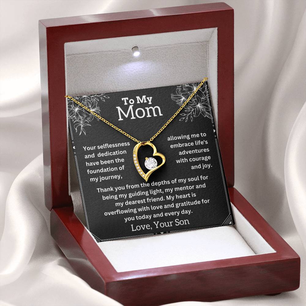 To My Mom -  Guiding Light - Forever Love Necklace