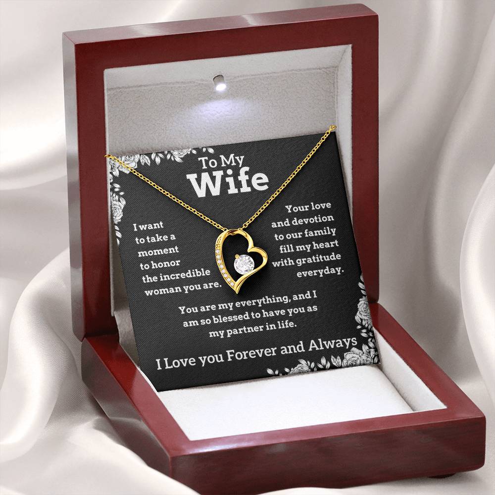 To My Wife - My Everything - Forever Love Necklace