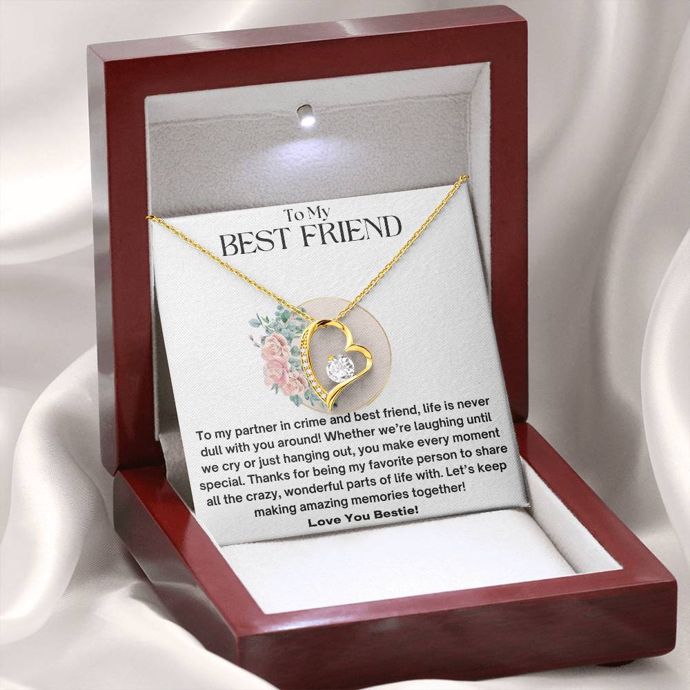 To My Best Friend - Partner In Crime - Forever Love Necklace