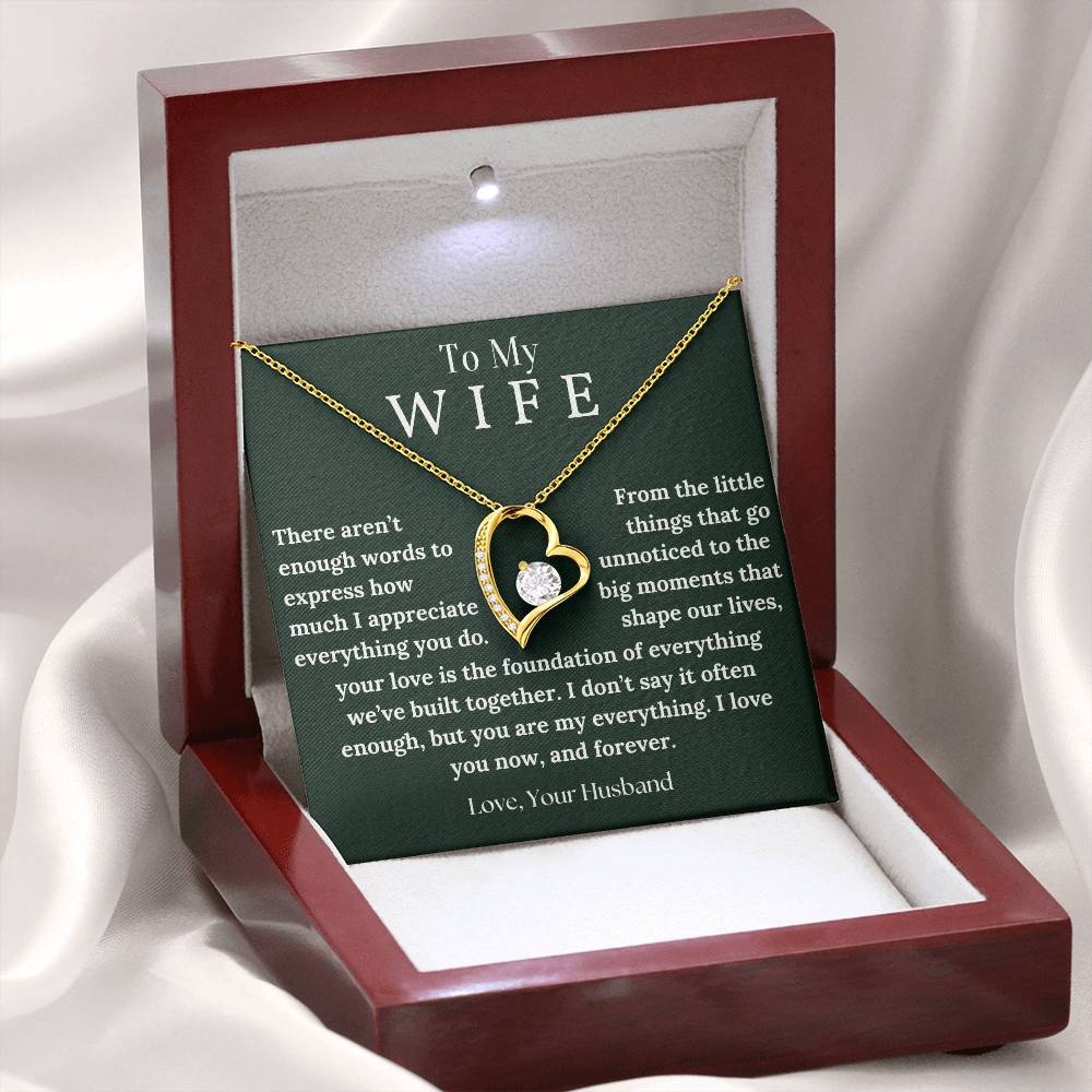 To My Wife - My Everything - Forever Love Necklace