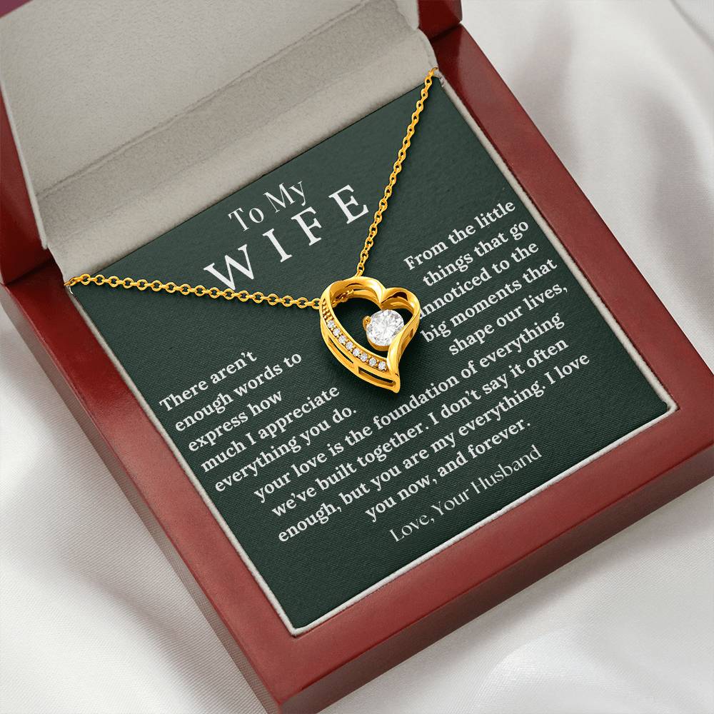 To My Wife - My Everything - Forever Love Necklace