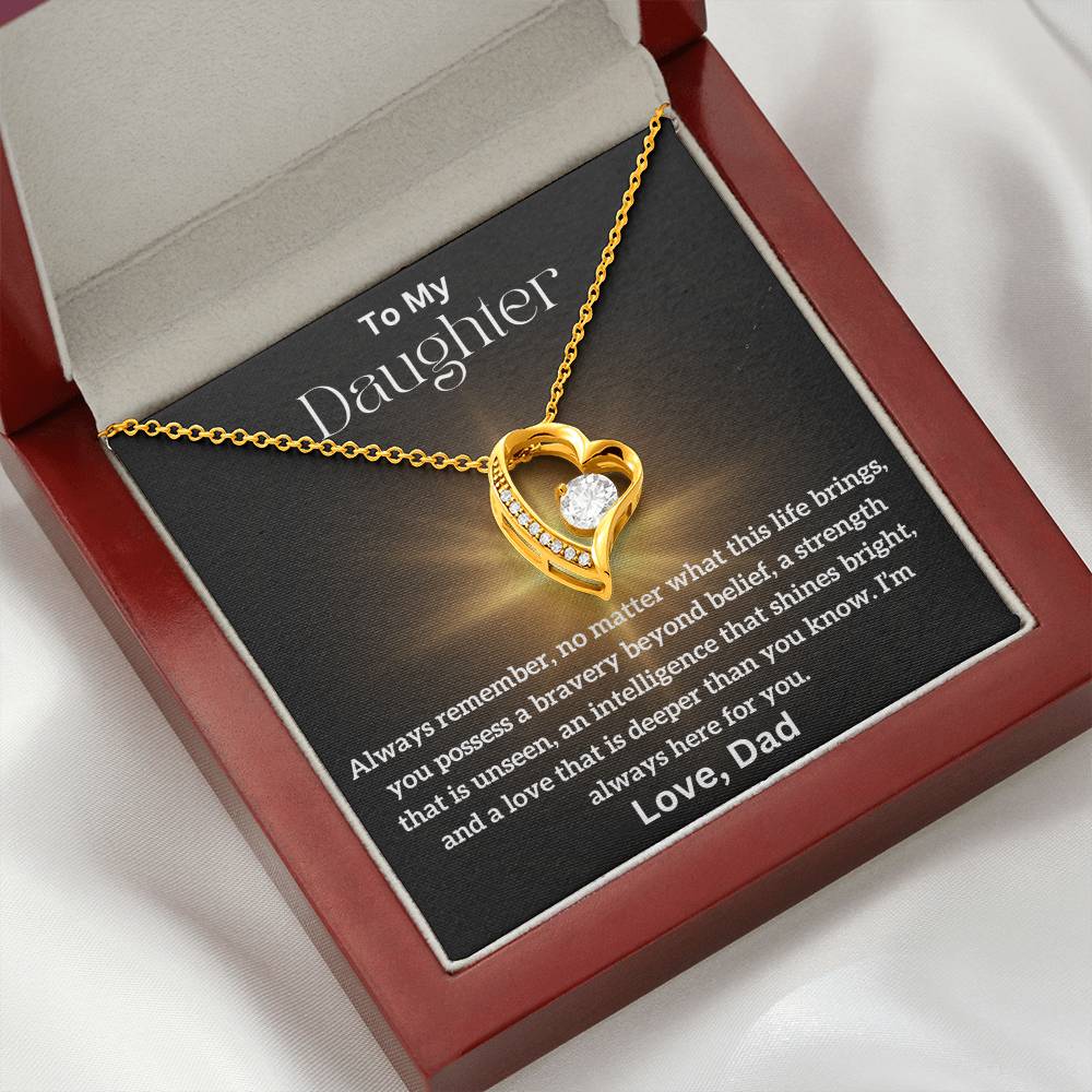 To My Daughter - Beyond Belief -  Forever Love Necklace