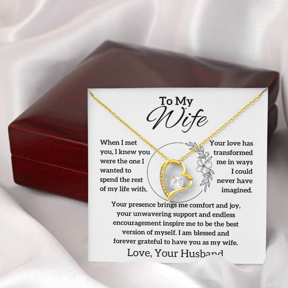 To My Wife - Comfort and Joy - Forever Love Necklace