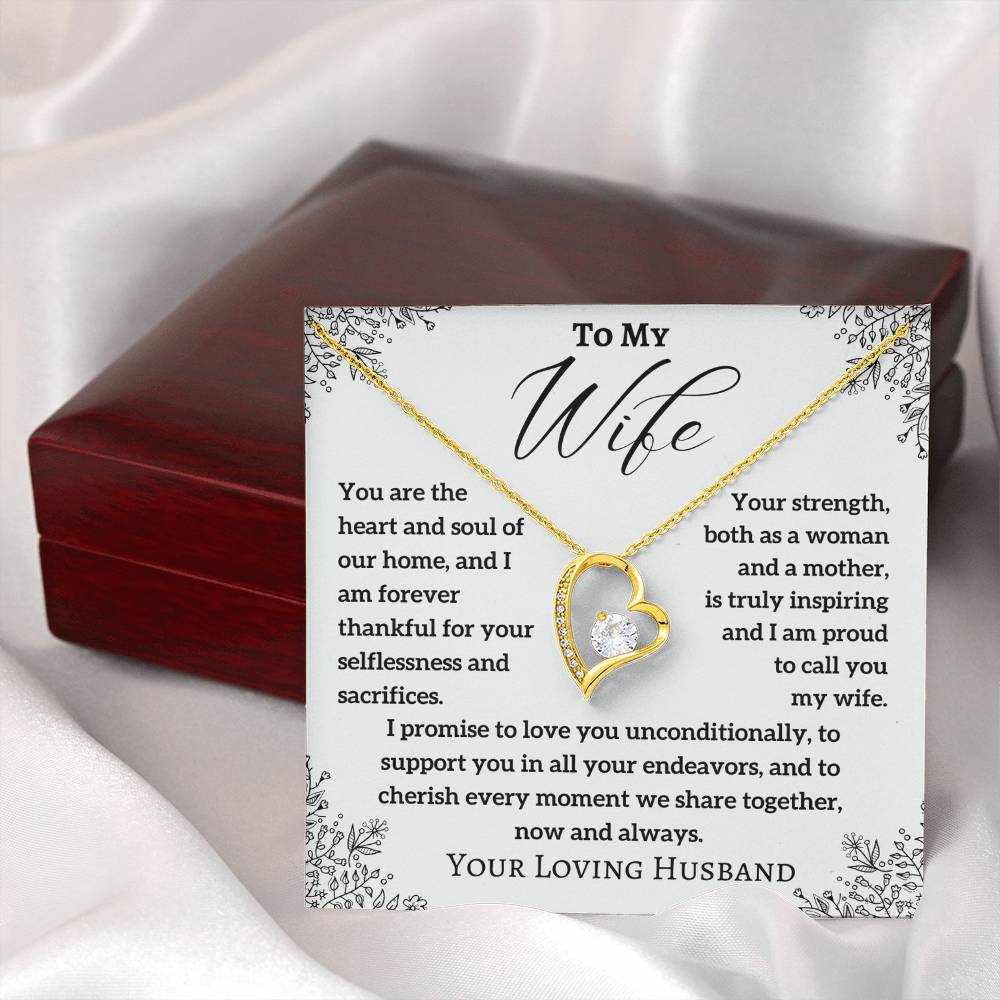 To My Wife - Heart And Soul - Forever Love Necklace