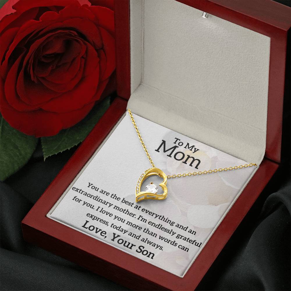 To My Mom - The Best - Forever Love Necklace