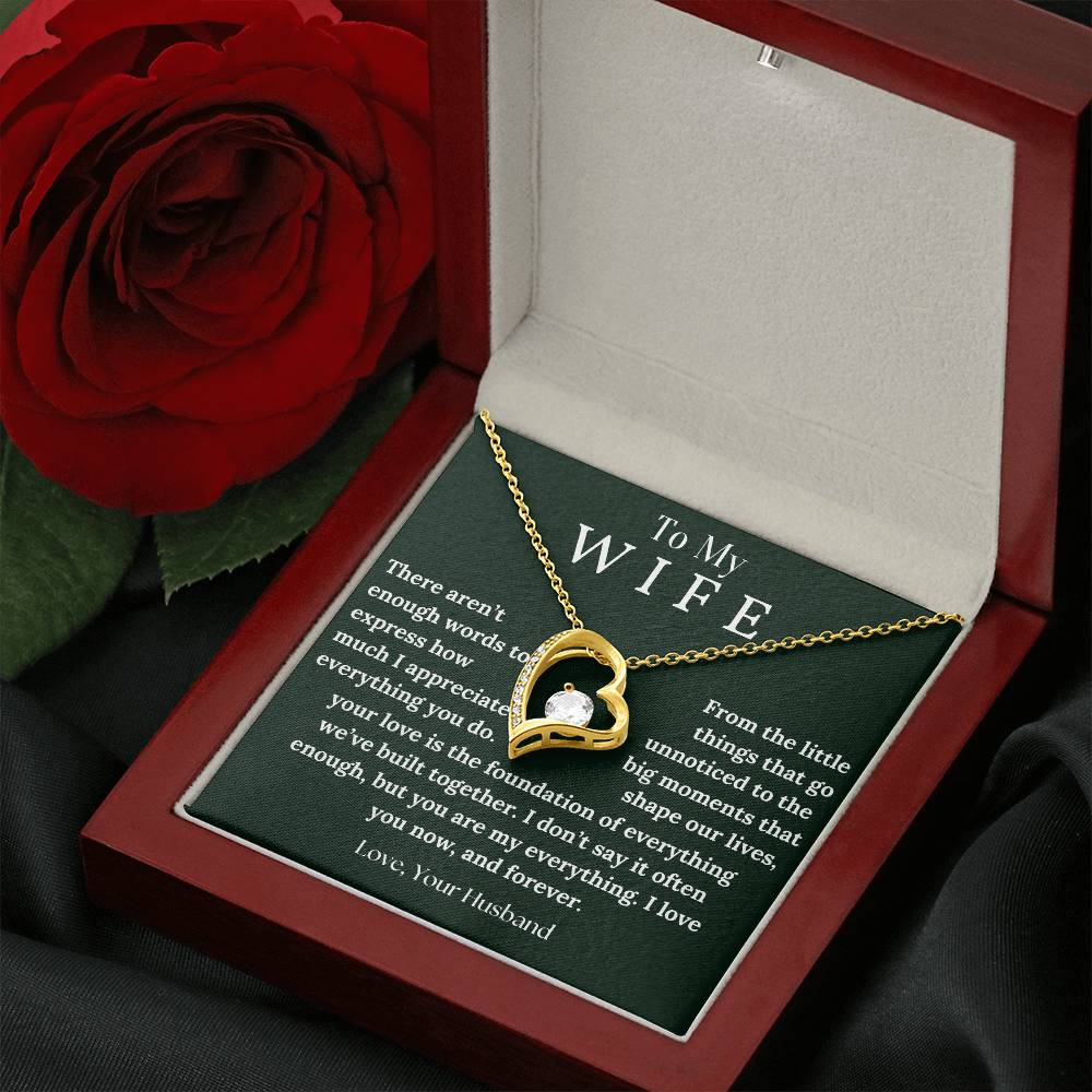 To My Wife - My Everything - Forever Love Necklace